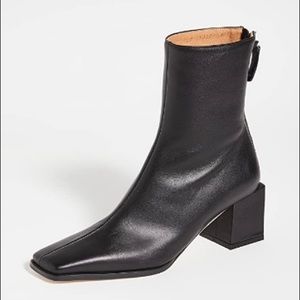 Reike Nen cubed heel basic black boot, size 38.5